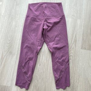 Lululemon light purple 23” scalloped wunder under